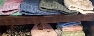 Cc beanies and sherpa lined cc scarfs